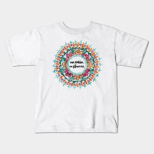 "No rain, no flowers" Mandala Kids T-Shirt